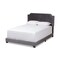 Baxton Studio Darcy Luxe and Glamour Dark Grey Velvet Upholstered Full Size Bed 149-8956 - alternate 1